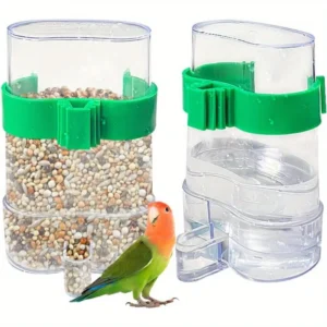 Automatic Bird Water Dispenser Bird Drinking Feeder Transparent Bird Cage Water Fountain for Budgie Cockatiel Lovebird Canary