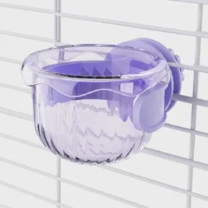 Bowl Pet Birds Dish Cup Transparent Birds Hanging Cage Anti-turnover Fixed Feeding Food Drinking Feeder For Parakeet Feeders